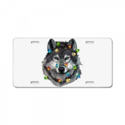 Christmas With Wolf License Plate