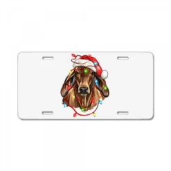 Christmas Brahman Cow License Plate