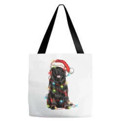 Christmas Newfoundland Dog Tote Bags