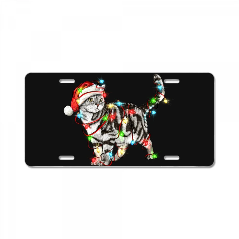 Christmas American Shorthair Cat License Plate 3 Christmas American Shorthair Cat License Plate