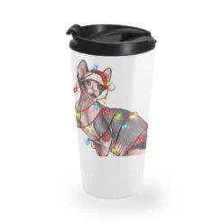 Christmas Sphynx Cat Travel Mug