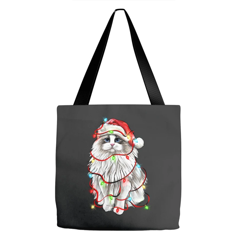 Christmas Ragdoll Cat Tote Bags 3 Christmas Ragdoll Cat Tote Bags