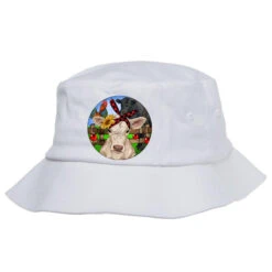 Christmas Charolais Calf Black Angus Bull And Roos Bucket Hat