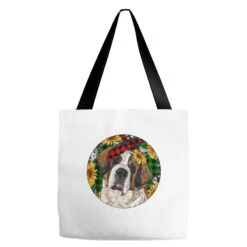 Christmas St. Bernard Tote Bags