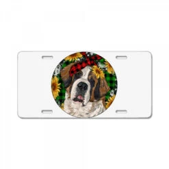 Christmas St. Bernard License Plate
