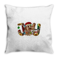 Cockapoo Christmas Joy Throw Pillow