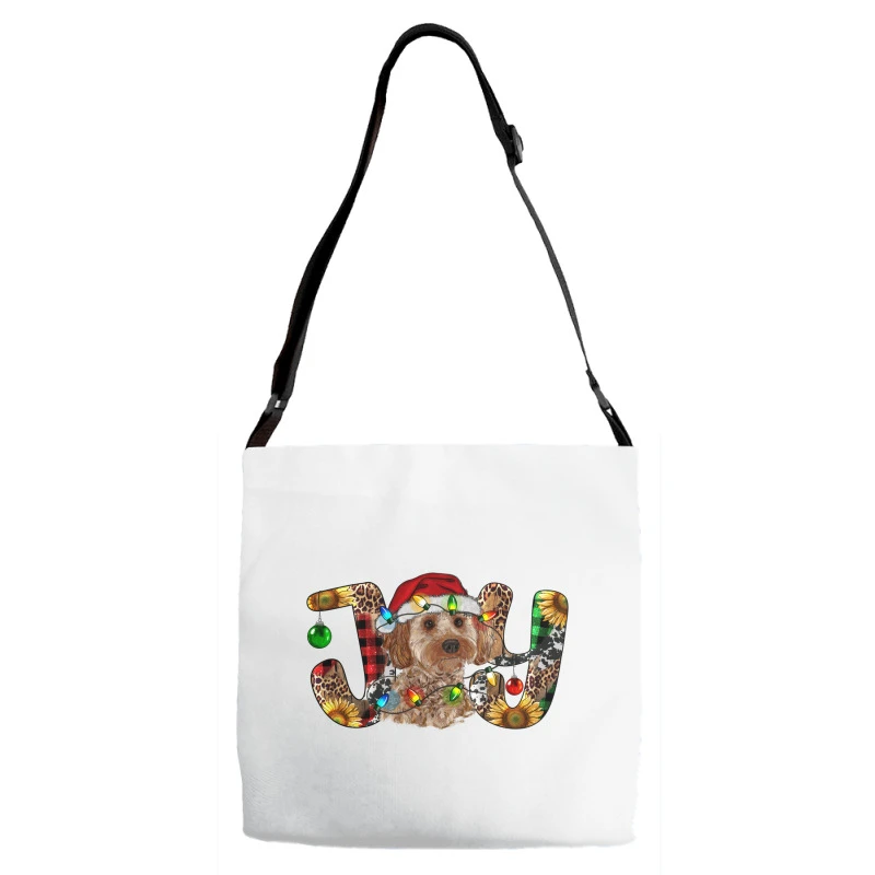 Cockapoo Christmas Joy Adjustable Strap Totes 3 Cockapoo Christmas Joy Adjustable Strap Totes