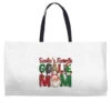 Santa's Favorite Hockey Goalie Mom Christmas Weekender Totes