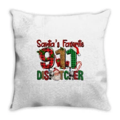 Santa's Favorite 911 Dispatcher For Christmas Throw Pillow