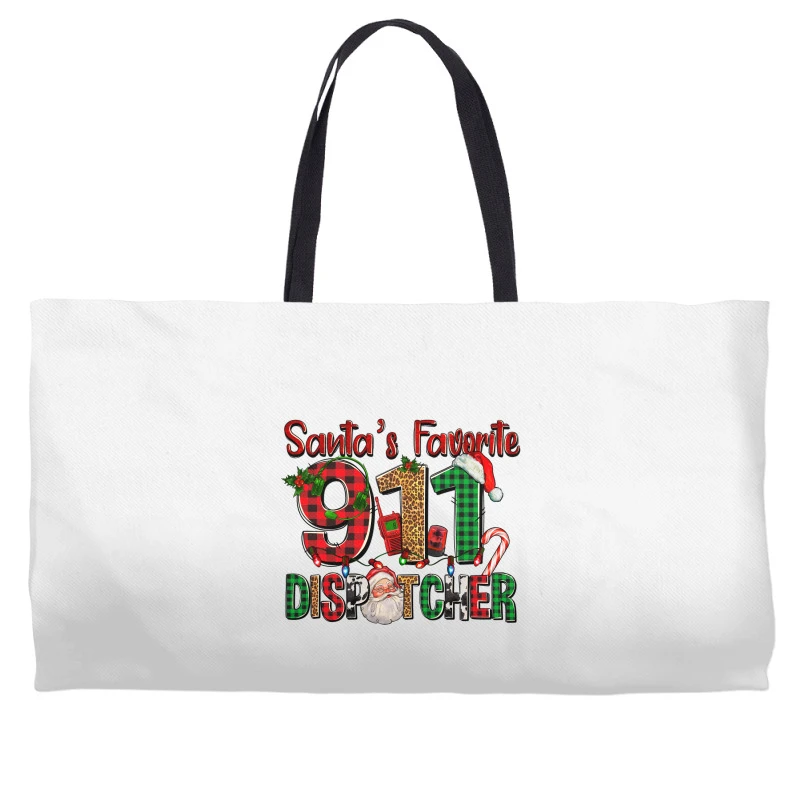 Santa's Favorite 911 Dispatcher For Christmas Weekender Totes 3 Santa's Favorite 911 Dispatcher For Christmas Weekender Totes