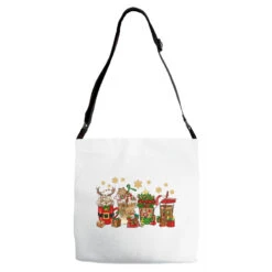 Christmas Coffee Drink Adjustable Strap Totes