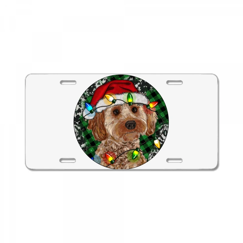 Cockapoo Christmas License Plate 3 Cockapoo Christmas License Plate