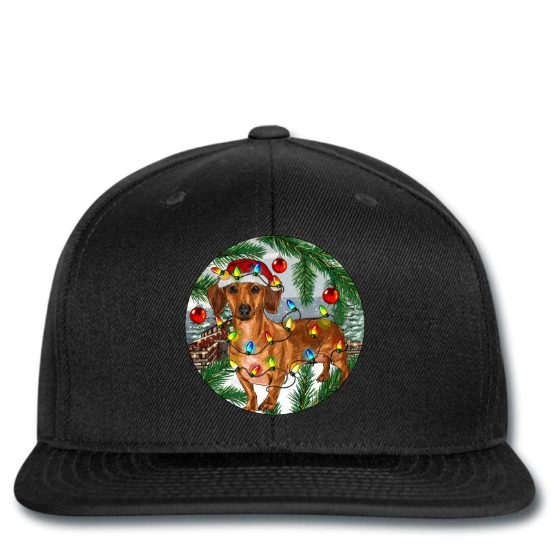 Dachshund Christmas Tree Printed Hat 3 Dachshund Christmas Tree Printed Hat
