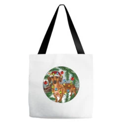 Dachshund Christmas Tree Tote Bags