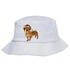 Dachshund Christmas Lights Bucket Hat