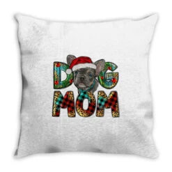 Christmas French Bulldog Mom Throw Pillow