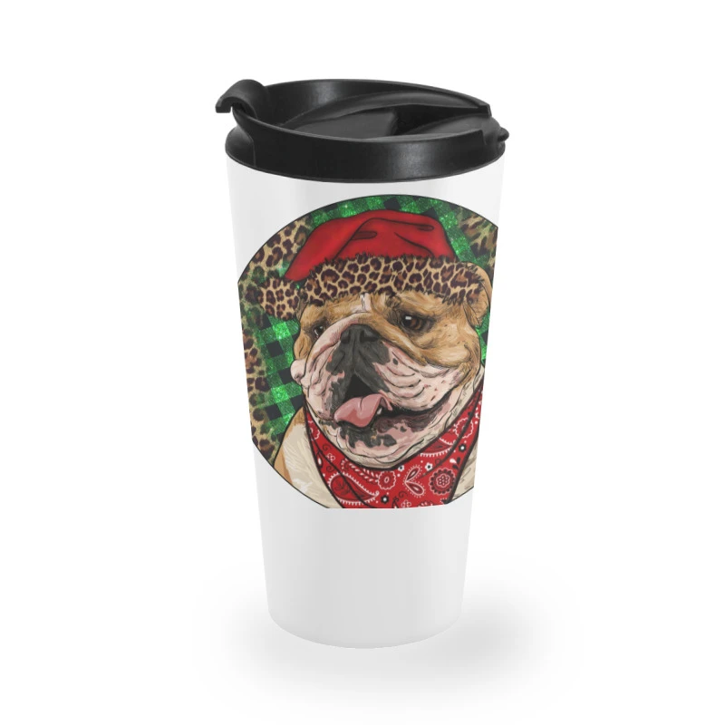 Christmas English Bulldog Travel Mug 3 Christmas English Bulldog Travel Mug
