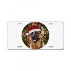 German Shepherd Christmas License Plate