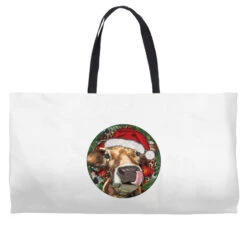 Hereford Cow Christmas Weekender Totes