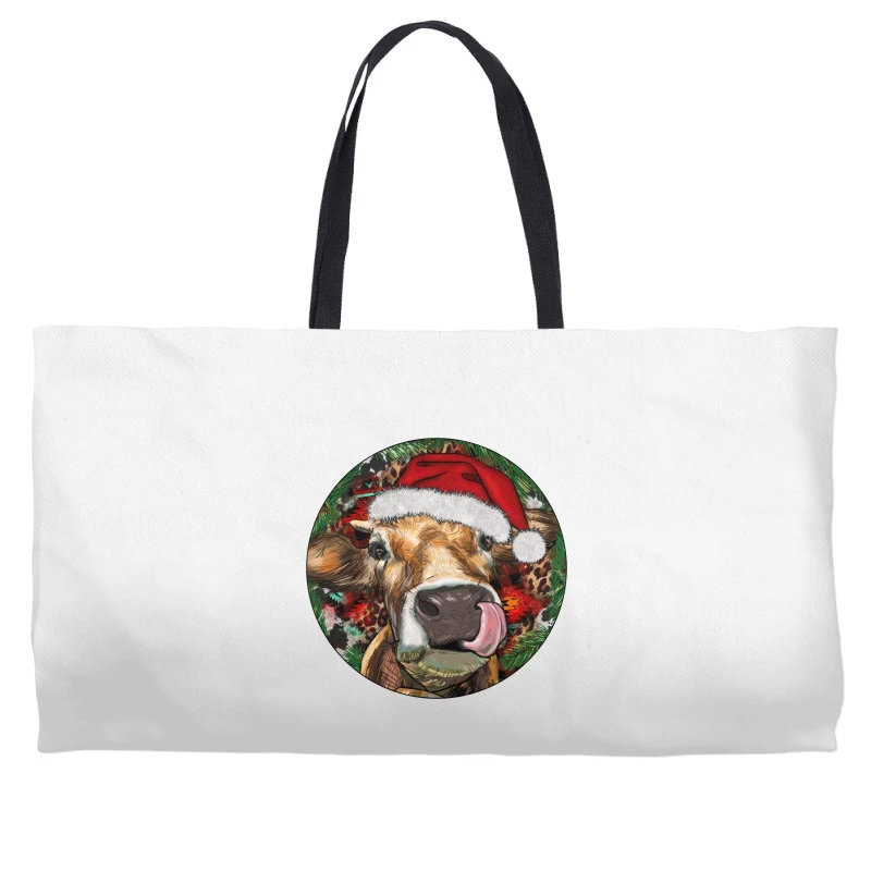 Hereford Cow Christmas Weekender Totes 3 Hereford Cow Christmas Weekender Totes