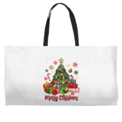 Merry Christmas Tree With Gift Box Weekender Totes