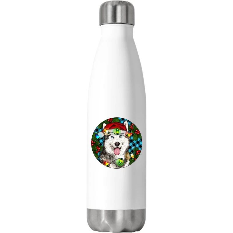 Christmas Husky Stainless Steel Water Bottle 3 Christmas Husky Stainless Steel Water Bottle