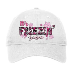 It's Freezin Season Pink Christmas Adjustable Cap
