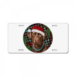 Labrador Retriever Christmas License Plate