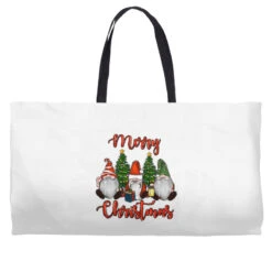 Merry Christmas Gnomes Weekender Totes