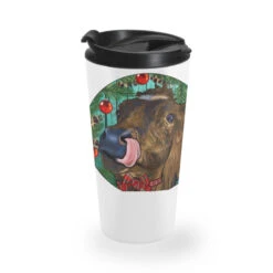 Longhorn Cow Christmas Travel Mug