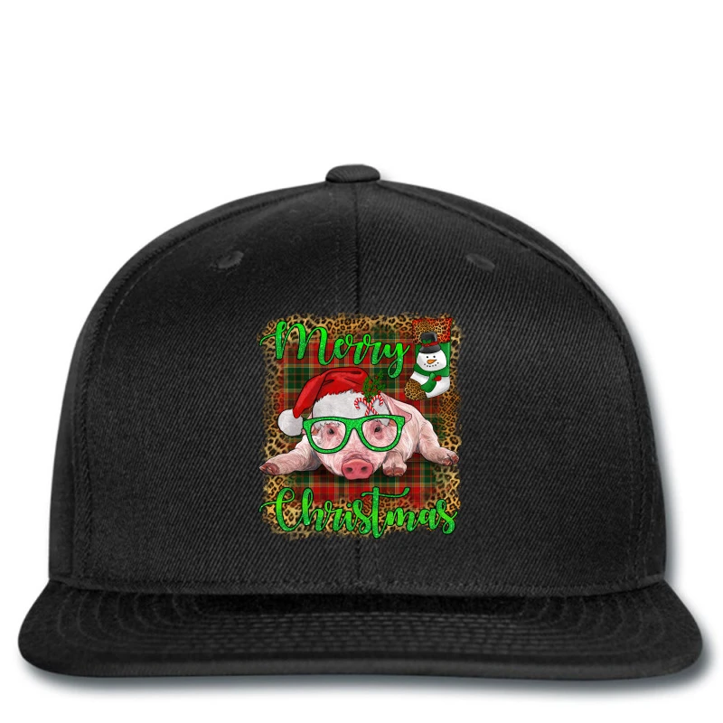 Merry Christmas Pig Printed Hat 3 Merry Christmas Pig Printed Hat