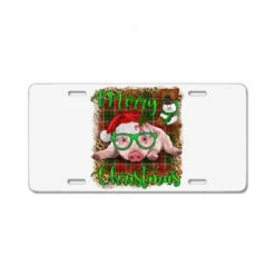 Merry Christmas Pig License Plate
