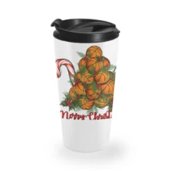 Merry Christmas Basketball Travel Mug