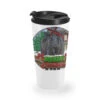 Black Angus Cattle Merry Christmas Travel Mug