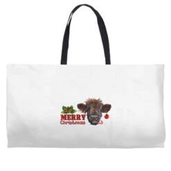 Merry Christmas Calf Weekender Totes