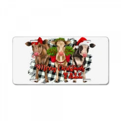 Merry Christmas Y'all Heifers License Plate