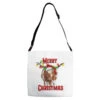 Merry Christmas Longhorn Cow Adjustable Strap Totes -Home Decor Store pd.2526787756.77.25097054.s3.1 front customized f5f5f5 none x42y36 120 800x800 1