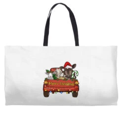Merry Christmas Truck Farm Animals Weekender Totes