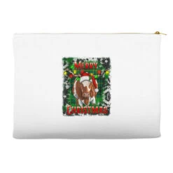 Western Merry Christmas Longhorn Cow Accessory Pouches