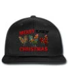 Merry Cluckin' Christmas Printed Hat -Home Decor Store pd.2526791353.236.25097088.s3.1 front black ffffff none x26.5y0 180 800x800 1