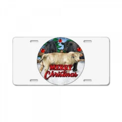 Merry Christmas Charolais Bull License Plate