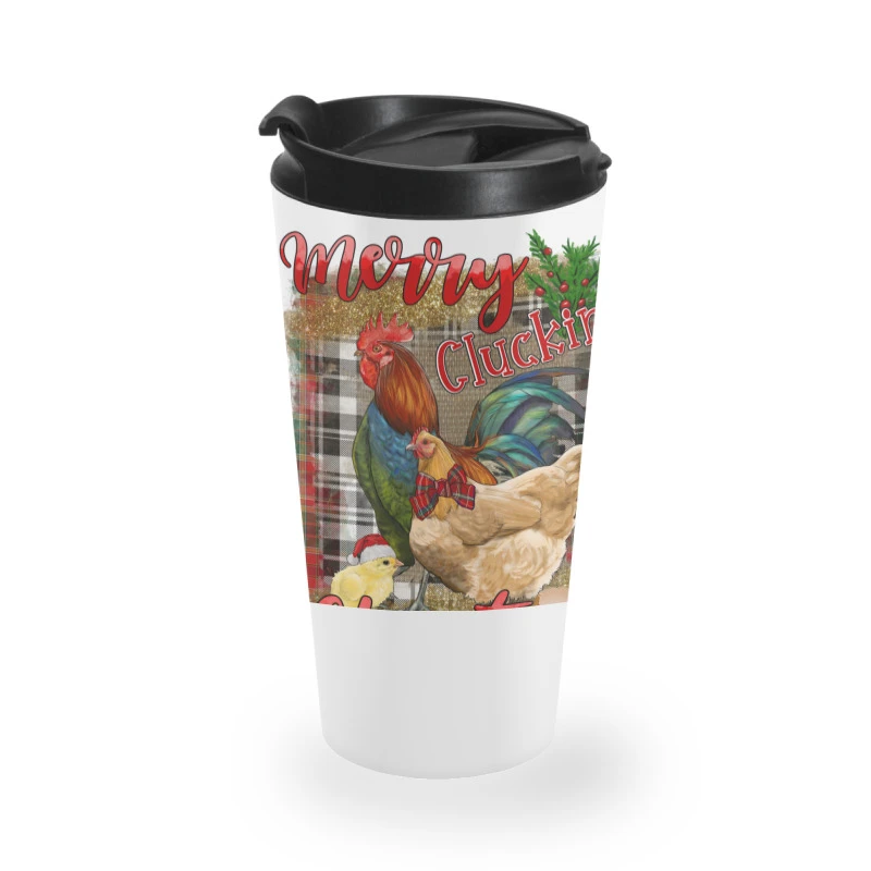 Merry Cluckin' Christmas Travel Mug 3 Merry Cluckin' Christmas Travel Mug