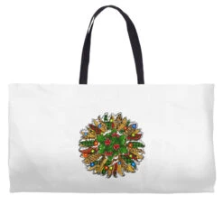 Leopard Christmas Sunflower Weekender Totes