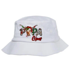 Papa Claus With Long Horn Western Christmas Bucket Hat