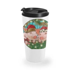 Christmas Pigs Travel Mug