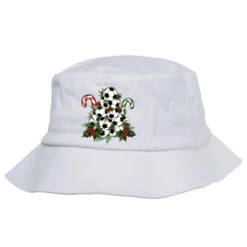 Lightning Soccer Christmas Tree Bucket Hat