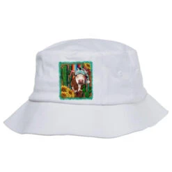 Western Christmas Cow Bucket Hat