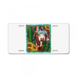 Western Christmas Cow License Plate