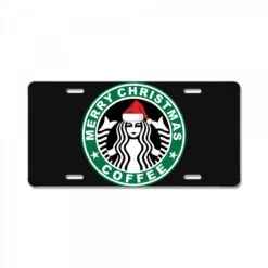 Christmas With Coffee License Plate