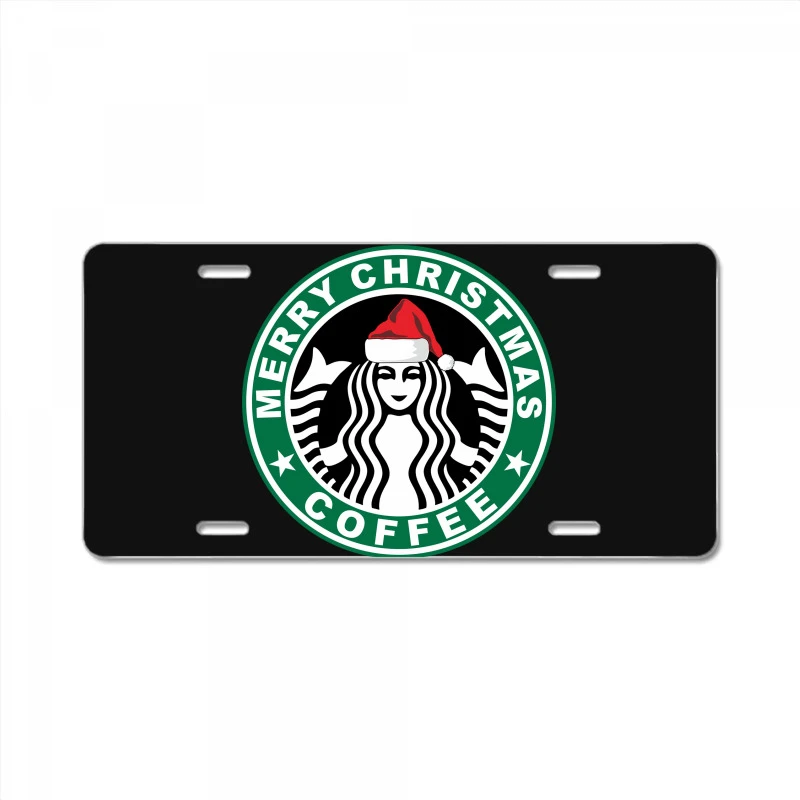Christmas With Coffee License Plate 3 Christmas With Coffee License Plate